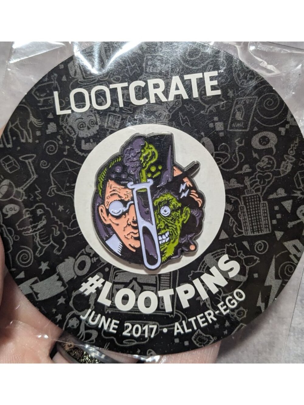 Geekcore Mad Scientist Horror Loot Crate June 2017 Alter Ego Lapel Pin